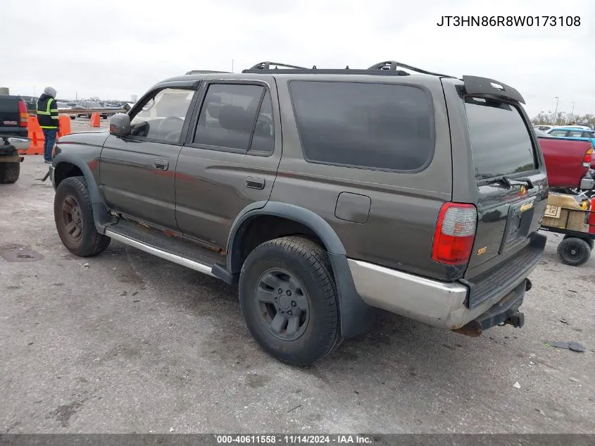 1998 Toyota 4Runner Sr5 V6 VIN: JT3HN86R8W0173108 Lot: 40611558