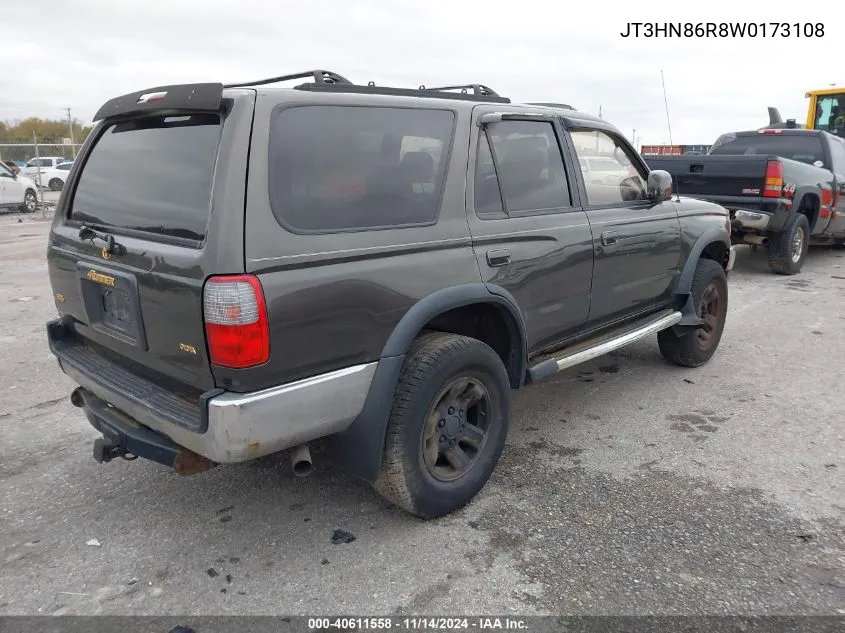 1998 Toyota 4Runner Sr5 V6 VIN: JT3HN86R8W0173108 Lot: 40611558