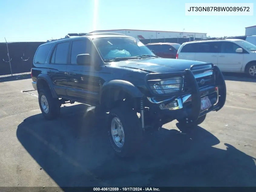 1998 Toyota 4Runner Sr5 V6 Limited VIN: JT3GN87R8W0089672 Lot: 40612059