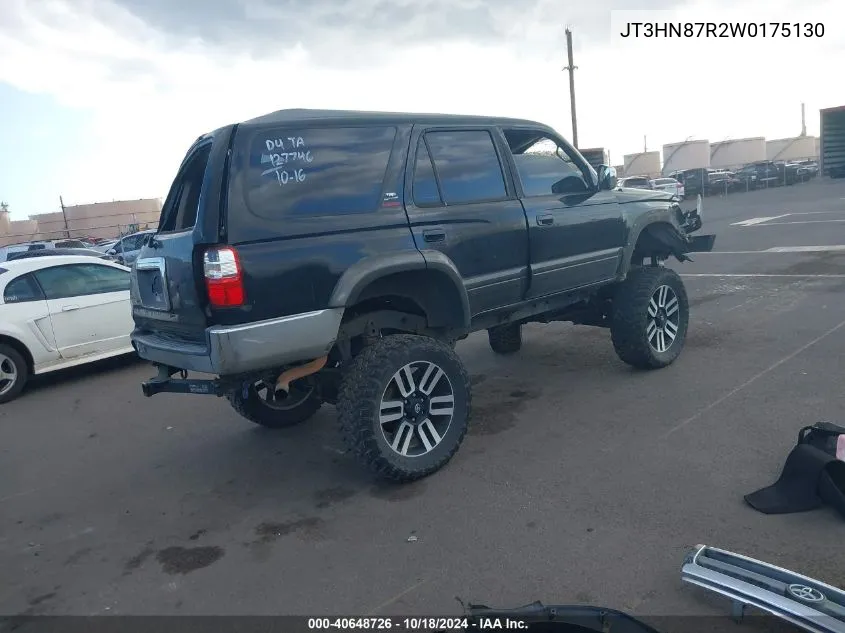 1998 Toyota 4Runner Sr5 V6 Limited VIN: JT3HN87R2W0175130 Lot: 40648726