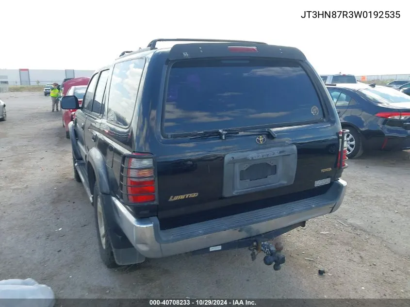 1998 Toyota 4Runner Sr5 V6 Limited VIN: JT3HN87R3W0192535 Lot: 40708233