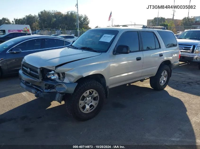 1998 Toyota 4Runner VIN: JT3GM84R4W0035082 Lot: 40714973