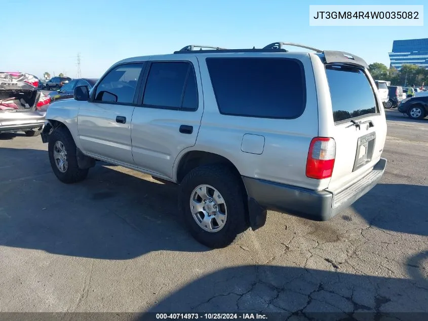 1998 Toyota 4Runner VIN: JT3GM84R4W0035082 Lot: 40714973