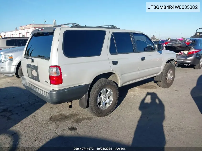 1998 Toyota 4Runner VIN: JT3GM84R4W0035082 Lot: 40714973