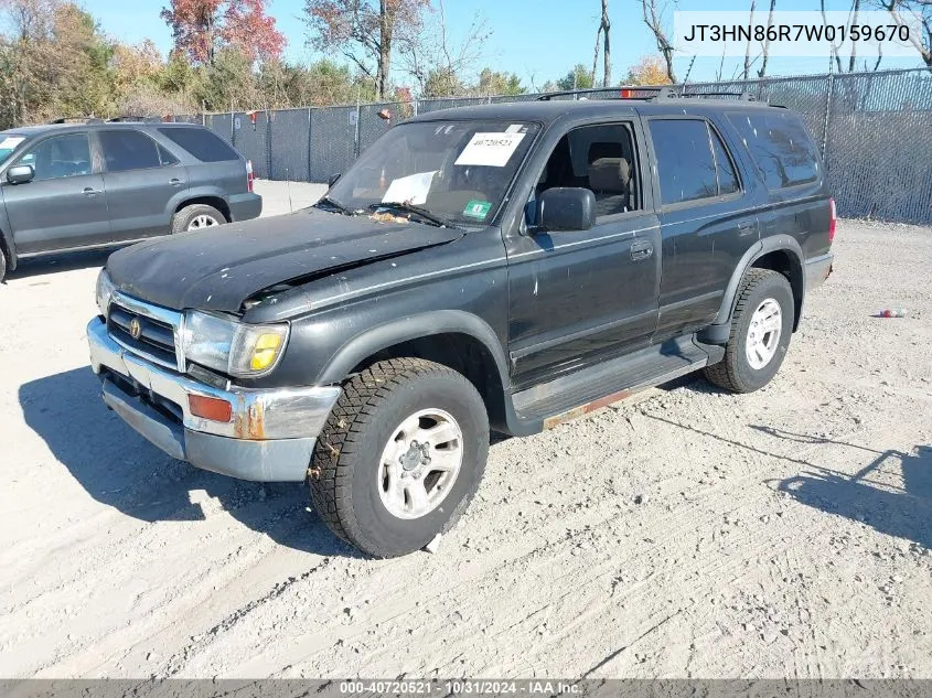 1998 Toyota 4Runner Sr5 V6 VIN: JT3HN86R7W0159670 Lot: 40720521