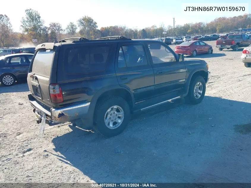 1998 Toyota 4Runner Sr5 V6 VIN: JT3HN86R7W0159670 Lot: 40720521