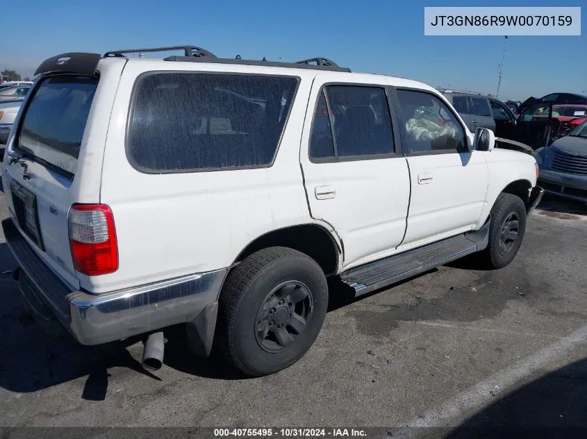 1998 Toyota 4Runner Sr5 V6 VIN: JT3GN86R9W0070159 Lot: 40755495