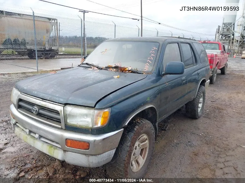 1998 Toyota 4Runner Sr5 V6 VIN: JT3HN86R4W0159593 Lot: 40773434