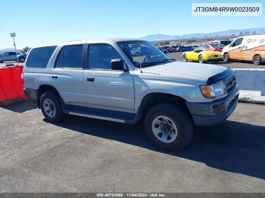 1998 Toyota 4Runner VIN: JT3GM84R9W0023509 Lot: 40783865