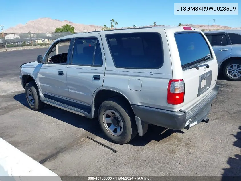 1998 Toyota 4Runner VIN: JT3GM84R9W0023509 Lot: 40783865