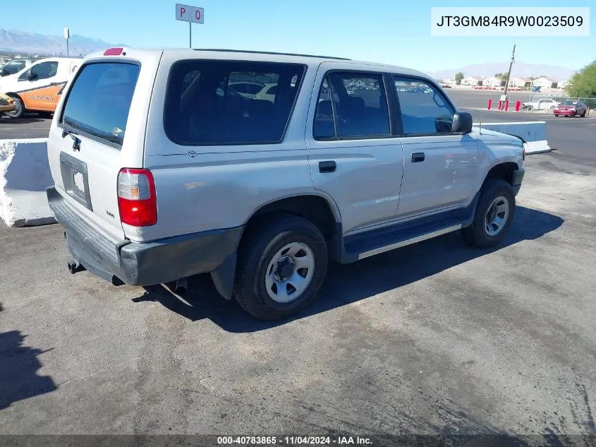 1998 Toyota 4Runner VIN: JT3GM84R9W0023509 Lot: 40783865