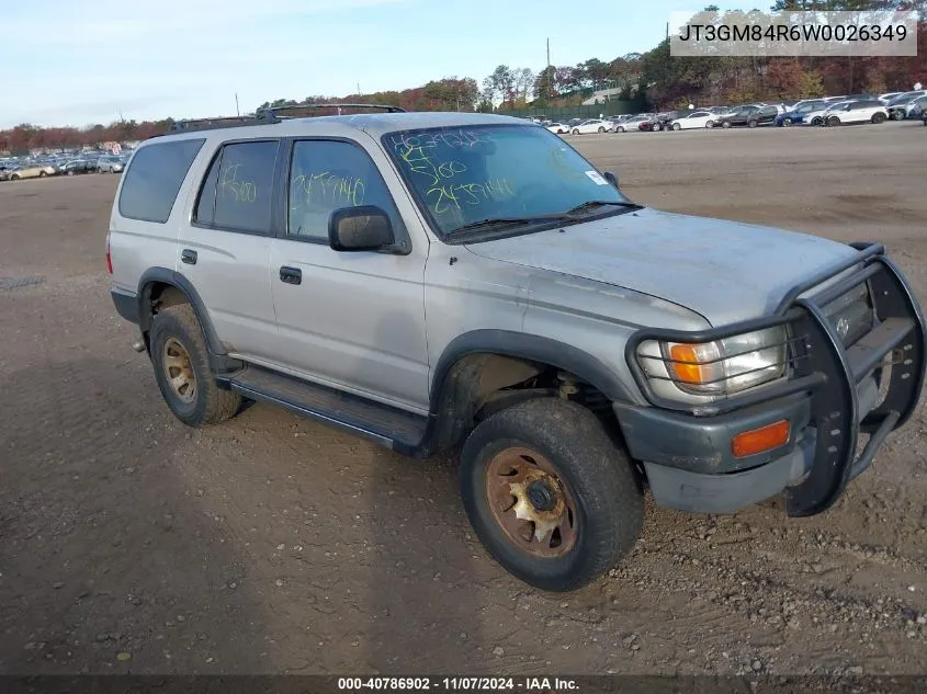 1998 Toyota 4Runner VIN: JT3GM84R6W0026349 Lot: 40786902