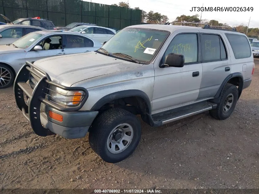 1998 Toyota 4Runner VIN: JT3GM84R6W0026349 Lot: 40786902