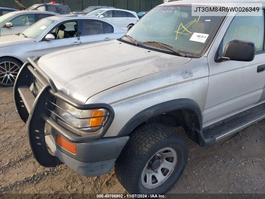 1998 Toyota 4Runner VIN: JT3GM84R6W0026349 Lot: 40786902