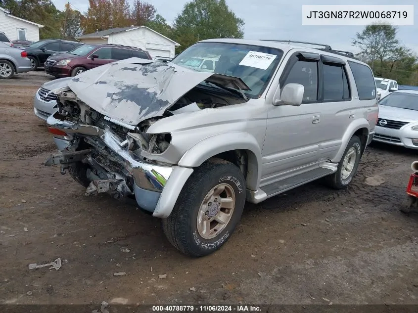 1998 Toyota 4Runner Sr5 V6 Limited VIN: JT3GN87R2W0068719 Lot: 40788779