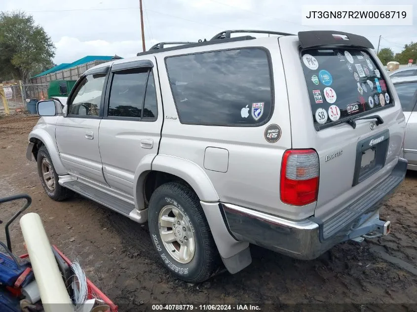 1998 Toyota 4Runner Sr5 V6 Limited VIN: JT3GN87R2W0068719 Lot: 40788779