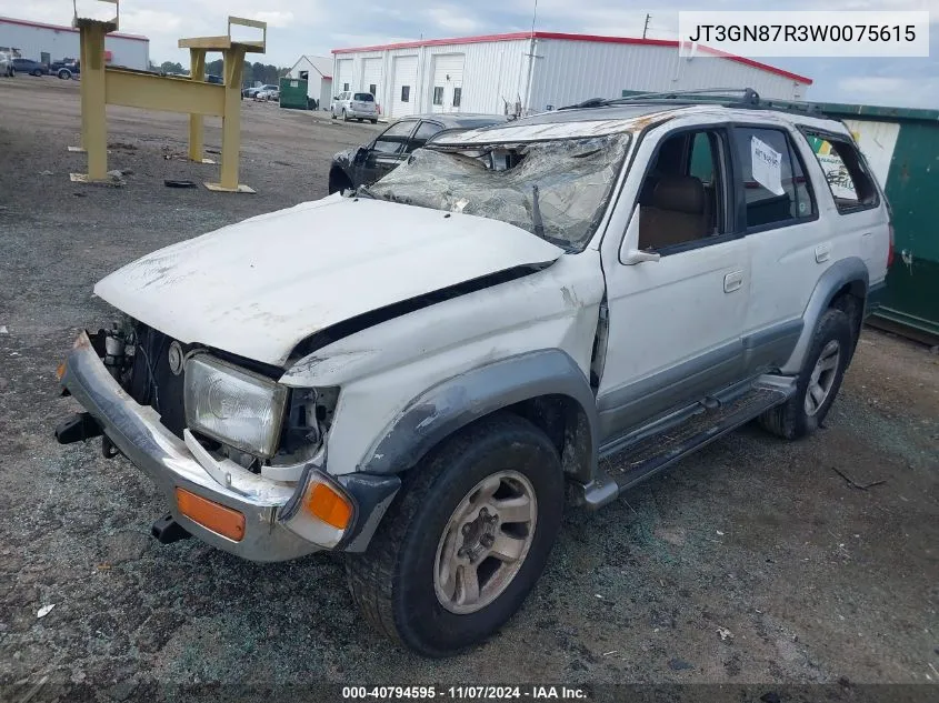 1998 Toyota 4Runner Sr5 V6 Limited VIN: JT3GN87R3W0075615 Lot: 40794595