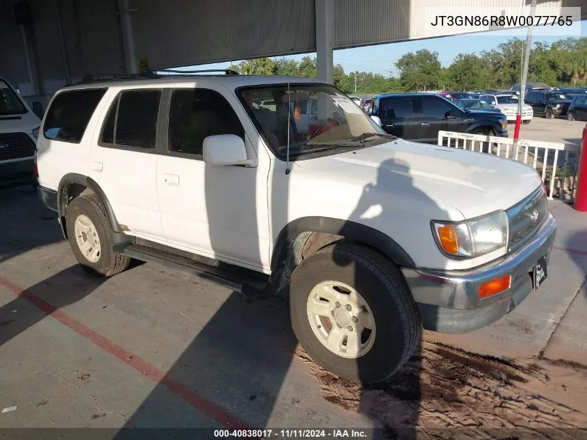 1998 Toyota 4Runner Sr5 V6 VIN: JT3GN86R8W0077765 Lot: 40838017