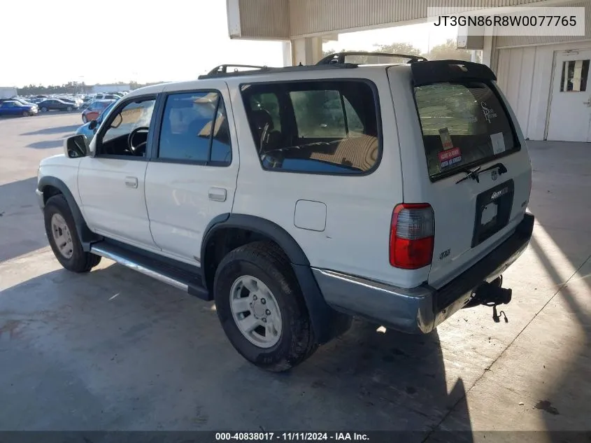 1998 Toyota 4Runner Sr5 V6 VIN: JT3GN86R8W0077765 Lot: 40838017