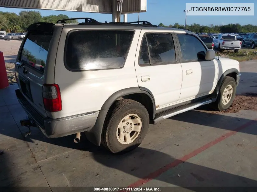 1998 Toyota 4Runner Sr5 V6 VIN: JT3GN86R8W0077765 Lot: 40838017