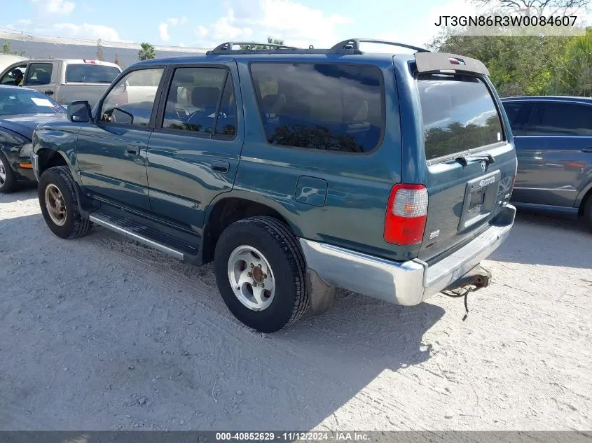 1998 Toyota 4Runner Sr5 V6 VIN: JT3GN86R3W0084607 Lot: 40852629