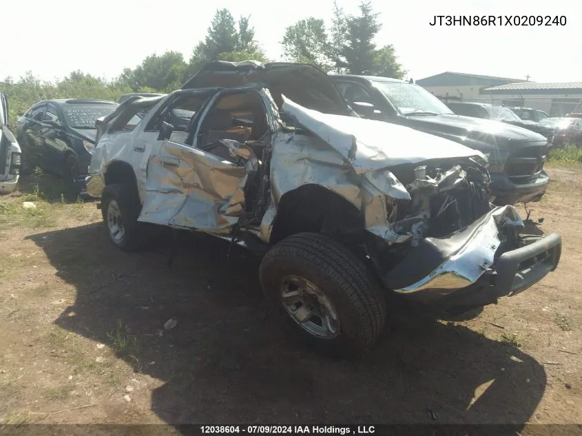 1999 Toyota 4Runner Sr5 VIN: JT3HN86R1X0209240 Lot: 12038604