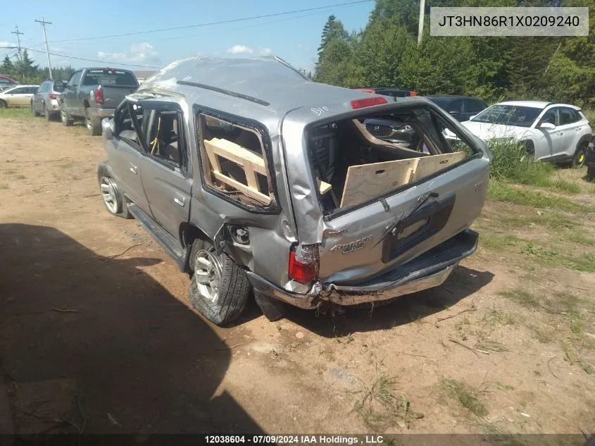 1999 Toyota 4Runner Sr5 VIN: JT3HN86R1X0209240 Lot: 12038604