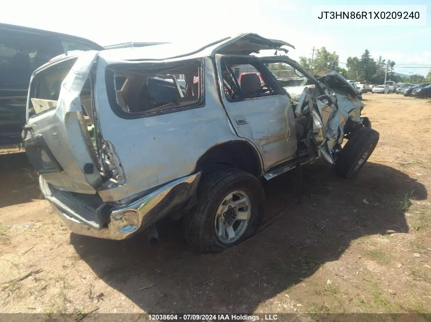 1999 Toyota 4Runner Sr5 VIN: JT3HN86R1X0209240 Lot: 12038604