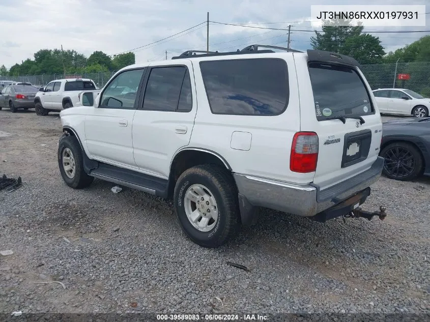 1999 Toyota 4Runner Sr5 V6 VIN: JT3HN86RXX0197931 Lot: 39589083