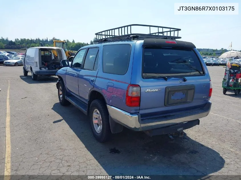 1999 Toyota 4Runner Sr5 V6 VIN: JT3GN86R7X0103175 Lot: 39995127