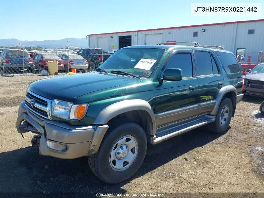 1999 Toyota 4Runner Limited V6 VIN: JT3HN87R9X0221442 Lot: 40223368