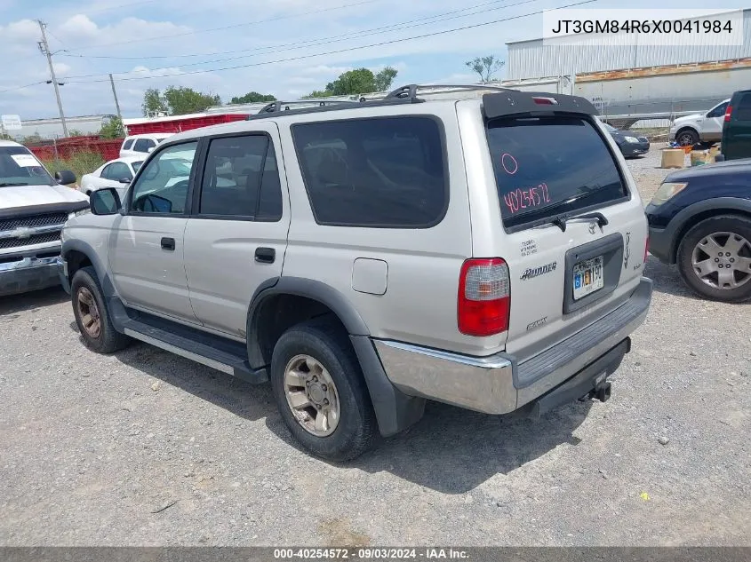 1999 Toyota 4Runner VIN: JT3GM84R6X0041984 Lot: 40254572