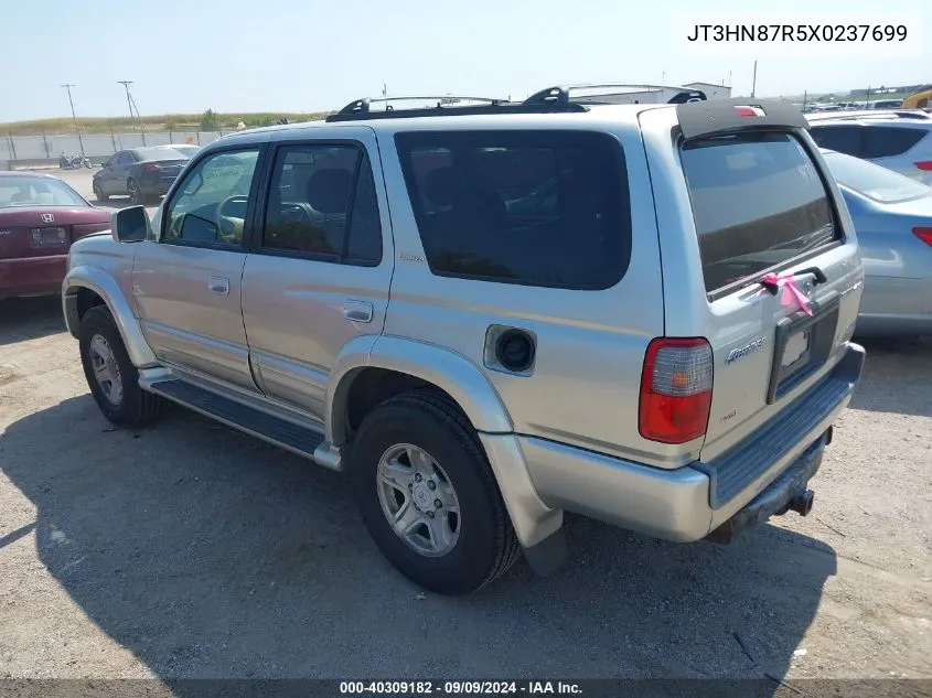 1999 Toyota 4Runner Limited V6 VIN: JT3HN87R5X0237699 Lot: 40309182