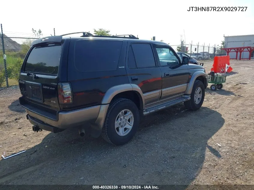 1999 Toyota 4Runner Limited V6 VIN: JT3HN87R2X9029727 Lot: 40326338