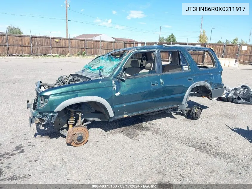 1999 Toyota 4Runner Sr5 V6 VIN: JT3HN86R0X0211917 Lot: 40375160