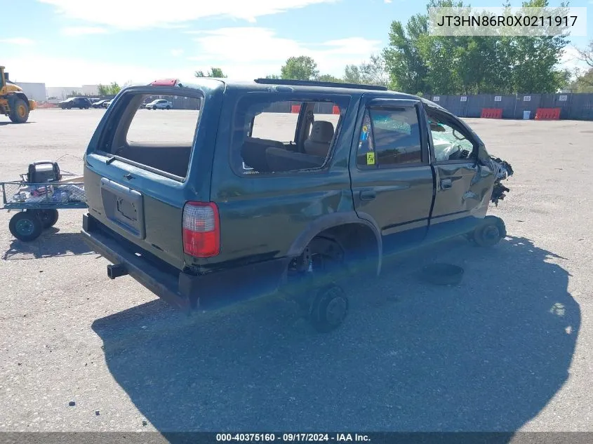 1999 Toyota 4Runner Sr5 V6 VIN: JT3HN86R0X0211917 Lot: 40375160