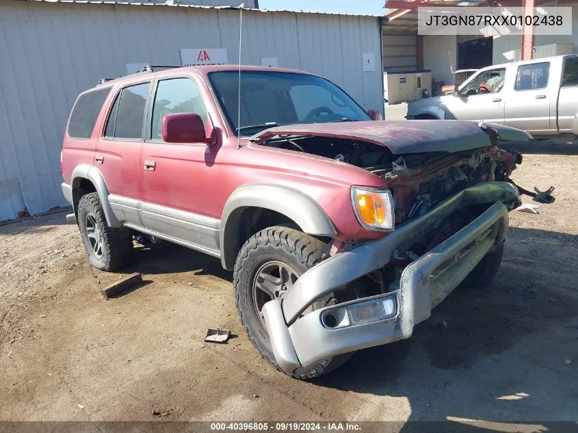 1999 Toyota 4Runner Limited V6 VIN: JT3GN87RXX0102438 Lot: 40396805