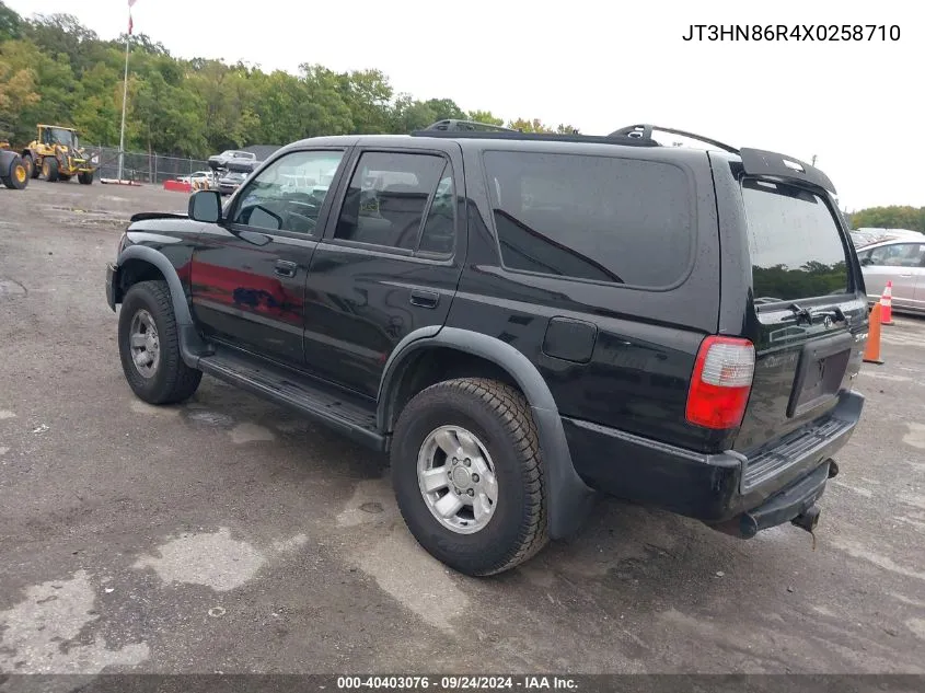 1999 Toyota 4Runner Sr5 V6 VIN: JT3HN86R4X0258710 Lot: 40403076