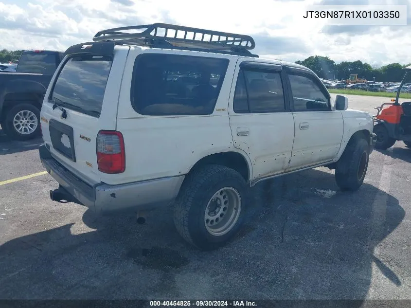 1999 Toyota 4Runner Limited V6 VIN: JT3GN87R1X0103350 Lot: 40454825