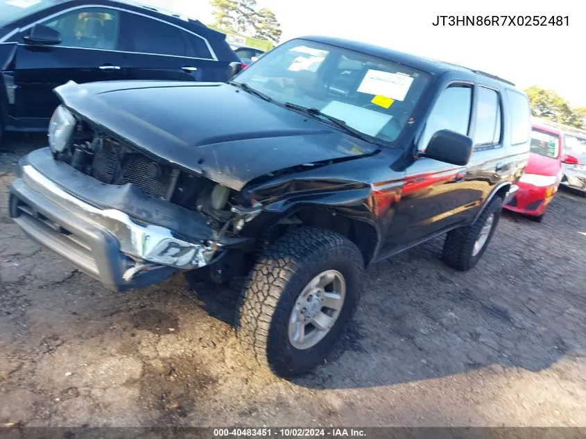 1999 Toyota 4Runner Sr5 V6 VIN: JT3HN86R7X0252481 Lot: 40483451