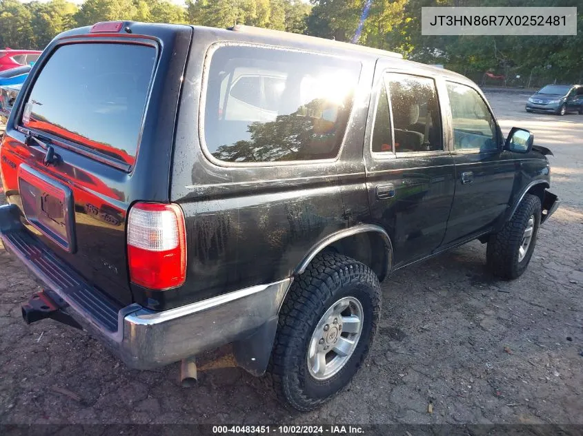 1999 Toyota 4Runner Sr5 V6 VIN: JT3HN86R7X0252481 Lot: 40483451