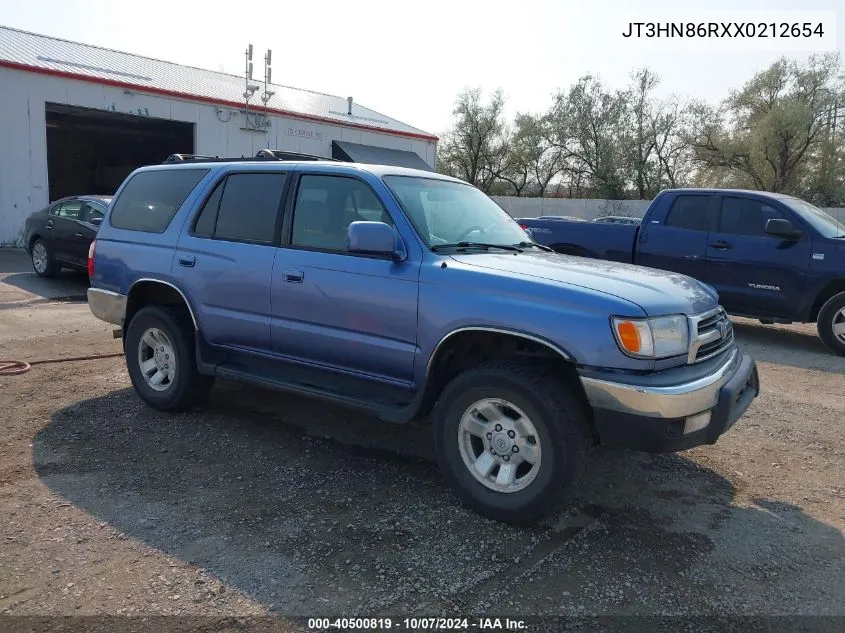 1999 Toyota 4Runner Sr5 V6 VIN: JT3HN86RXX0212654 Lot: 40500819