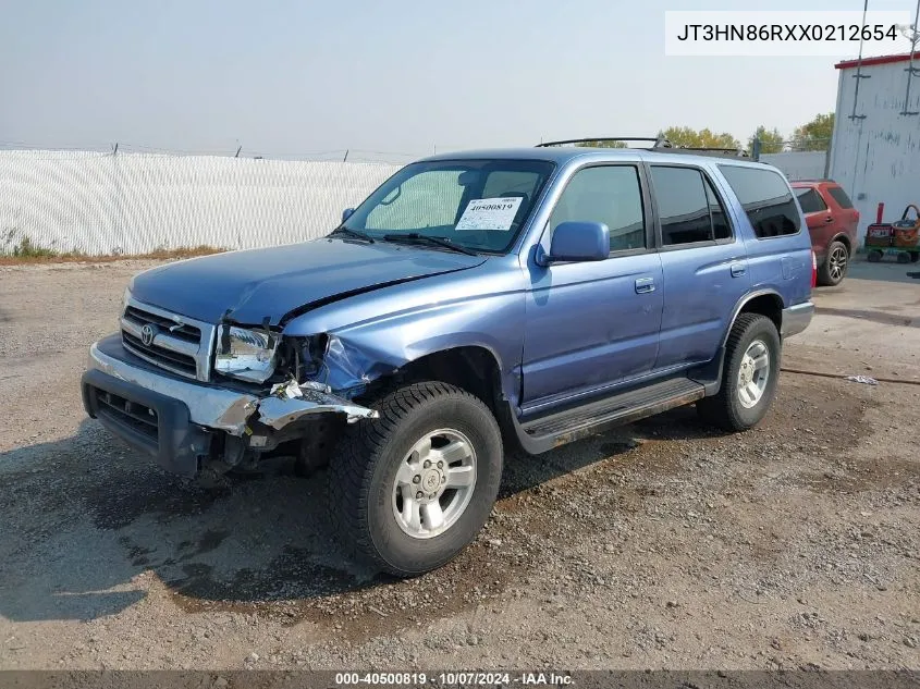 1999 Toyota 4Runner Sr5 V6 VIN: JT3HN86RXX0212654 Lot: 40500819