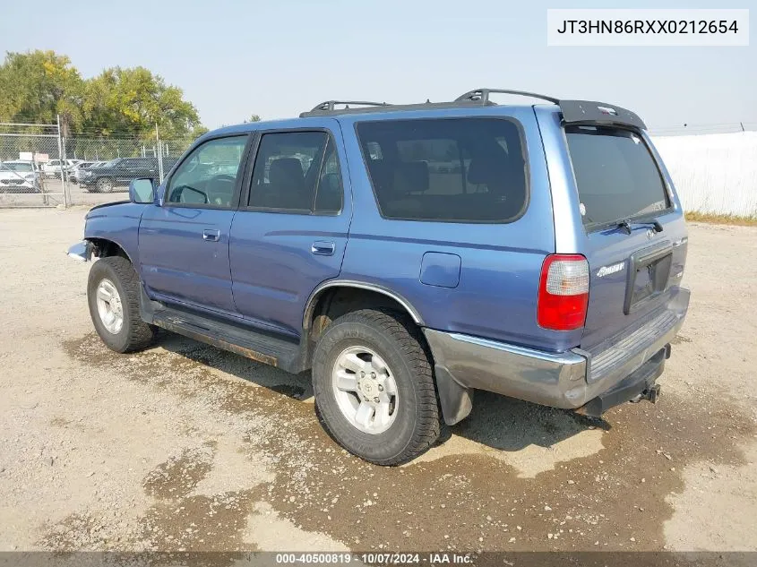 1999 Toyota 4Runner Sr5 V6 VIN: JT3HN86RXX0212654 Lot: 40500819