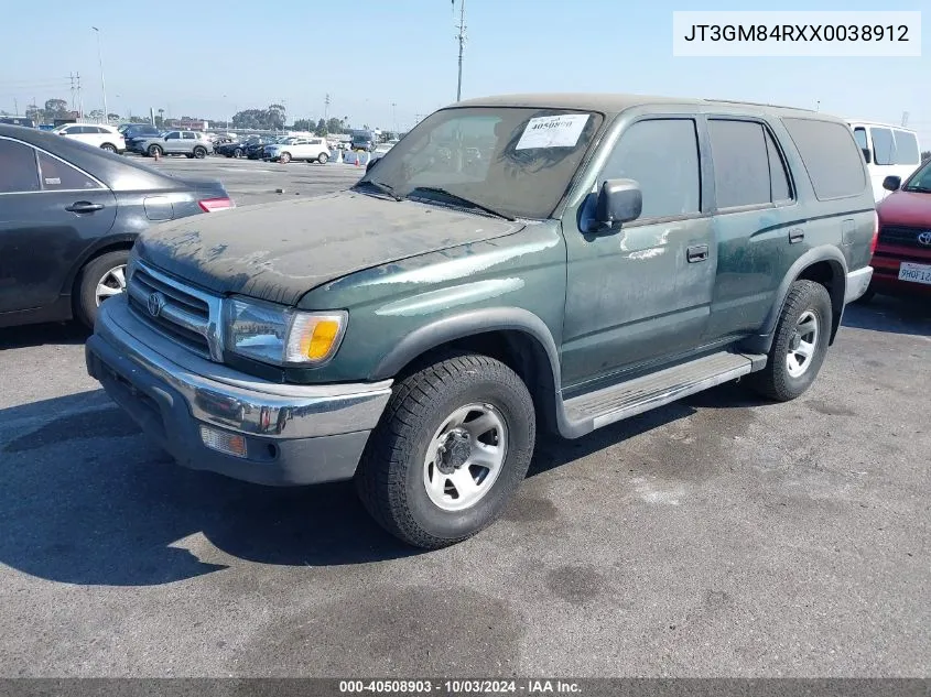 1999 Toyota 4Runner VIN: JT3GM84RXX0038912 Lot: 40508903