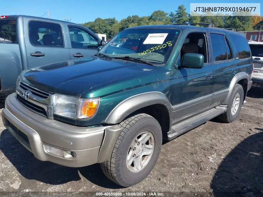 1999 Toyota 4Runner Limited V6 VIN: JT3HN87R9X0194677 Lot: 40555508