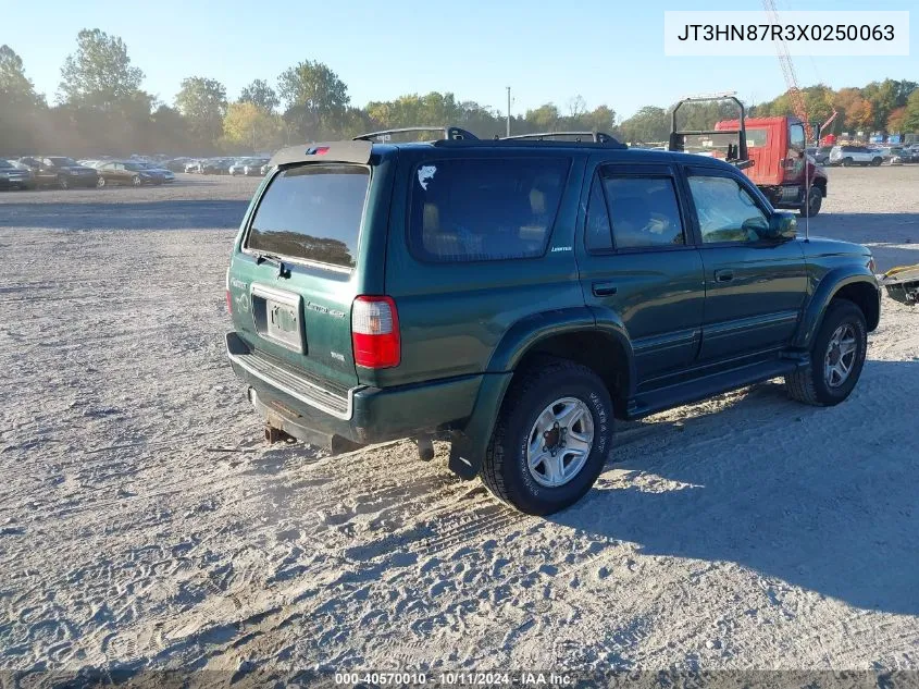 1999 Toyota 4Runner Limited V6 VIN: JT3HN87R3X0250063 Lot: 40570010