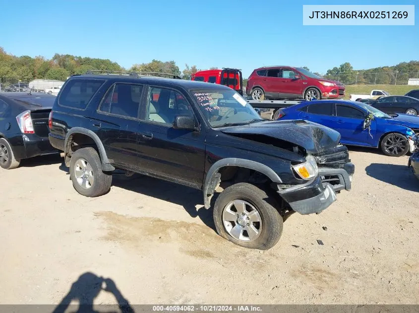 1999 Toyota 4Runner Sr5 V6 VIN: JT3HN86R4X0251269 Lot: 40594062