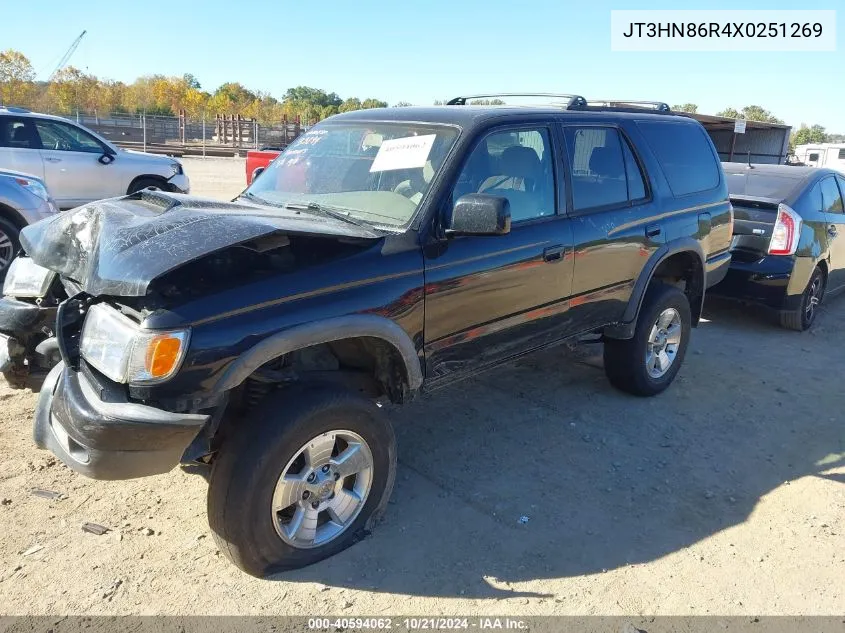 1999 Toyota 4Runner Sr5 V6 VIN: JT3HN86R4X0251269 Lot: 40594062