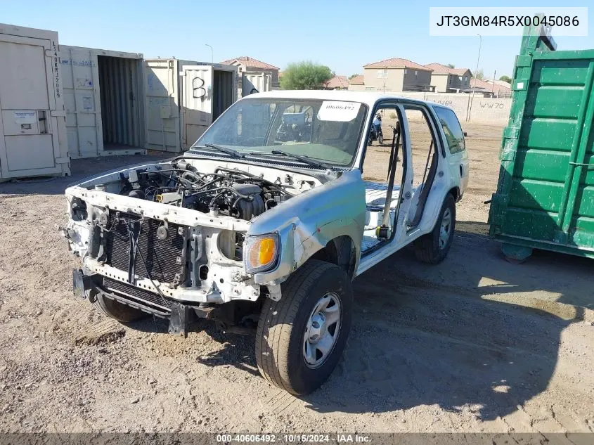 1999 Toyota 4Runner VIN: JT3GM84R5X0045086 Lot: 40606492